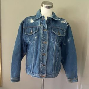 SBII ladies size medium distressed jean jacket